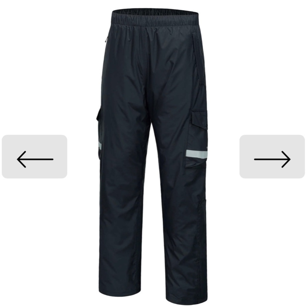 New Bassdash Men’s Complete Breathable Waterproof Rain Pants With 1/2 Zip Legs